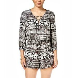 American Rag Cape Town Tribal floral rayon romper